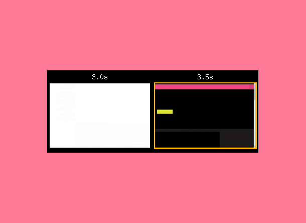 a homepage after 3 seconds of load time